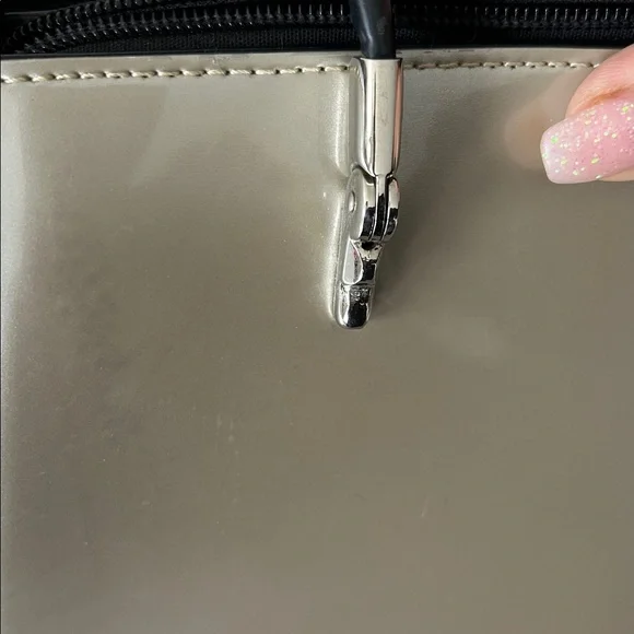 Beijo Y2K Frosty Silver color with Black Shoulder Purse - Picture 13 of 14